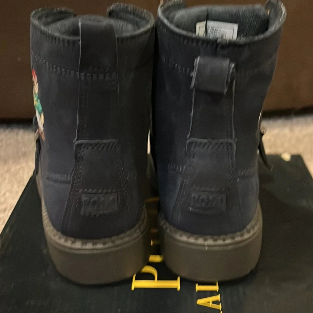 Polo Ralph Lauren Mallet Bear Ranger Hi Boots blue Boys Girls Toddlers Size 4